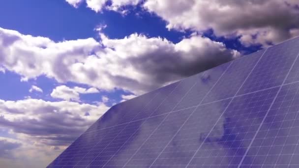 Vídeo Del Timelapse Del Panel Solar — Vídeo de stock