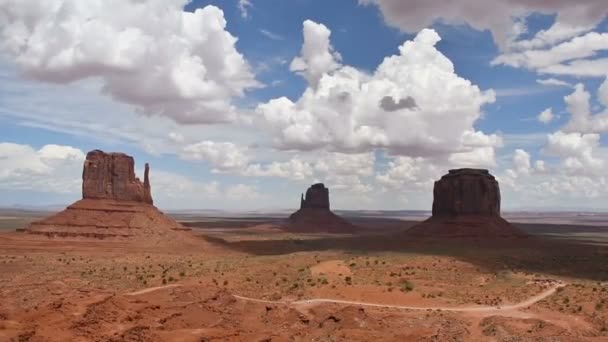 Monumento Valle Panorama Nación Navajo Parque Tribal Frontera Arizona Utah — Vídeo de stock