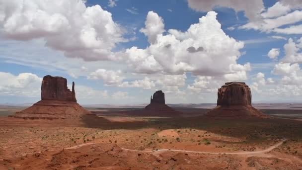 Памятник Долине Панорама Племени Навахо Парк Границе Аризона Юта Сша — стоковое видео