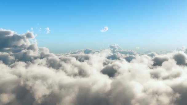 Vuelo Lento Por Encima Del Paisaje Nublado — Vídeos de Stock