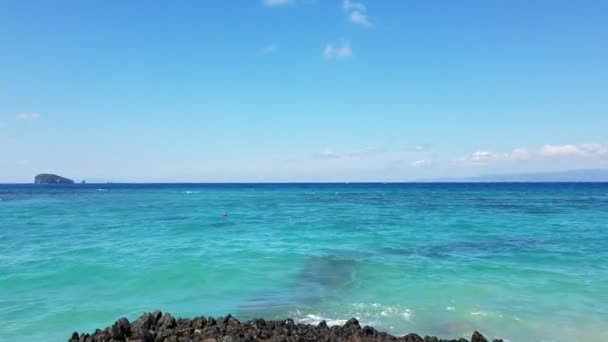 Der Indische Ozean Der Küste Eines Candidasa Beach Resort Bali — Stockvideo