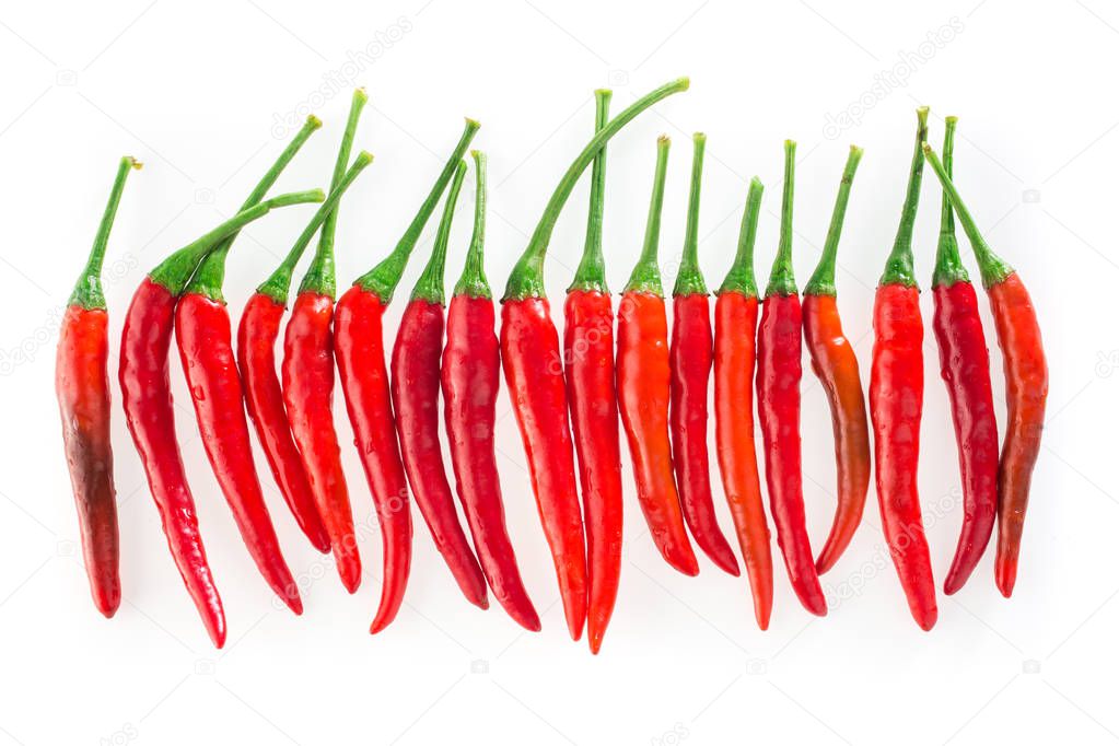 pepper set isolated on a white background (chilli, chili, pepper