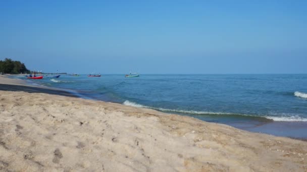 Морская Волна Пляже Юге Таиланда — стоковое видео