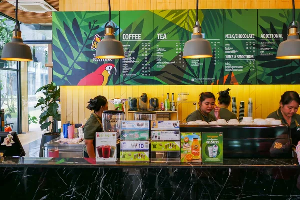 Bangkok Tailandia Septiembre 2019 Gente Está Almorzando Café Amazon Bangkok — Foto de Stock