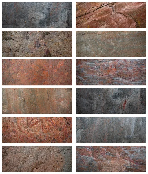 Set Stone Texture Background — Stock Photo, Image