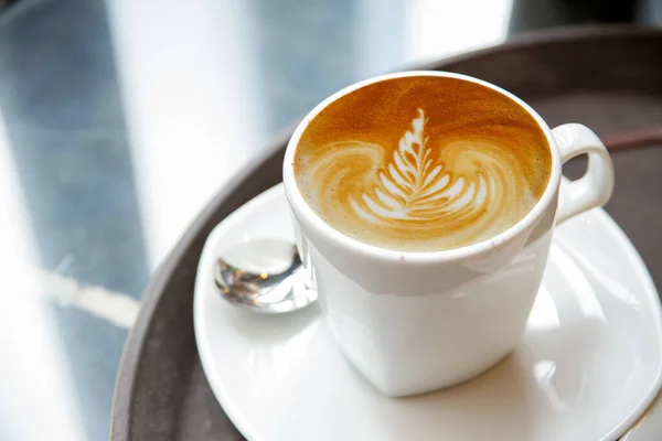 Top View Cappuccino Kaffe Duge Backgeound - Stock-foto