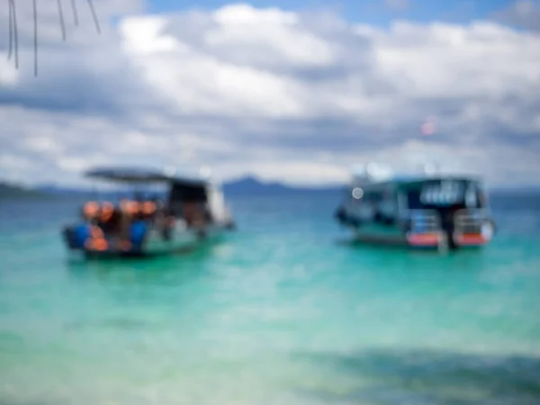 Blick Auf Ein Traditionelles Boot Einem Strand Der Andamanensee Südthailand — Stockfoto