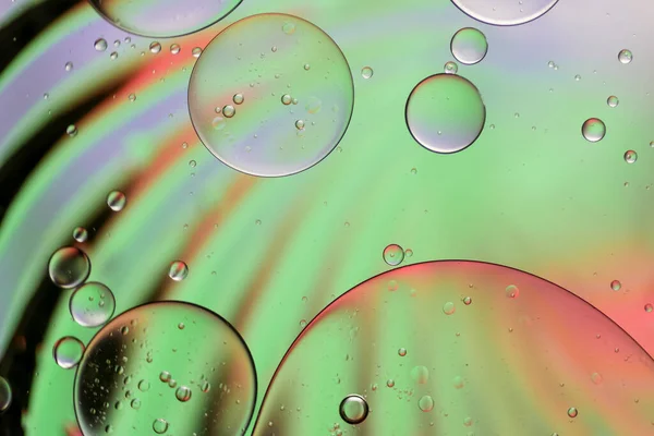 Colorido Artístico Gota Aceite Flotando Agua — Foto de Stock