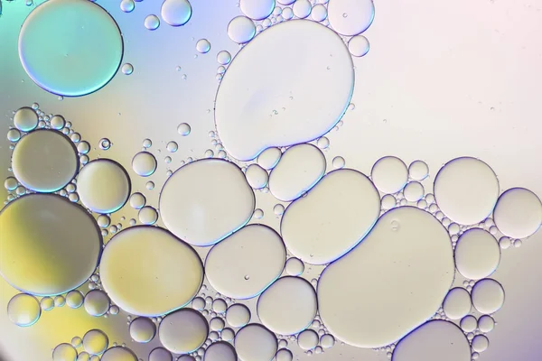 Colorful Artistic Oil Drop Floating Water Pastel Color Bubble Background — Stock Photo, Image