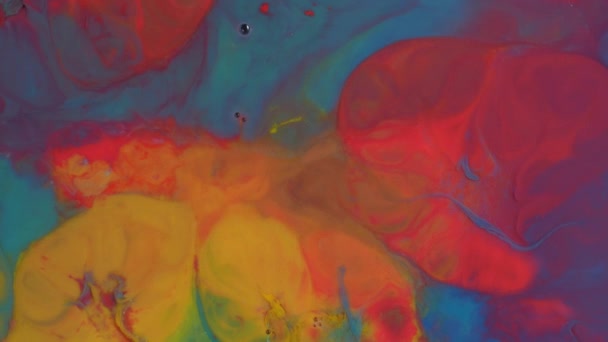 Абстрактный Цветовой Дизайн Красочный Вихревой Фон Акриловый Фон — стоковое видео