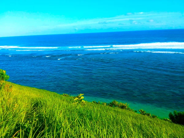 Вид Воздуха Тайный Пляж Гунунг Пайунг Бали Индонезия — стоковое фото