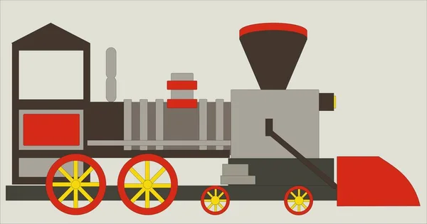 A stylized model of a Lincoln locomotive in a vector image — Stock Vector