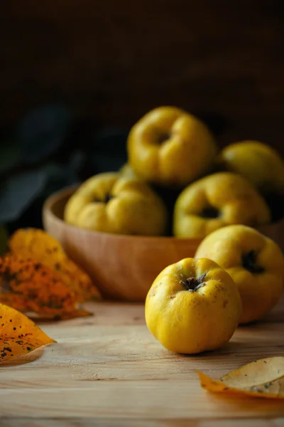 Őszi csendélet birs — Stock Fotó