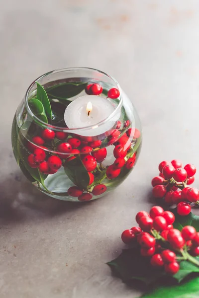 Holiday Centerpiece with berries — Stock Photo, Image