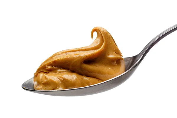 Peanut Butter On Spoon — Stock Photo, Image