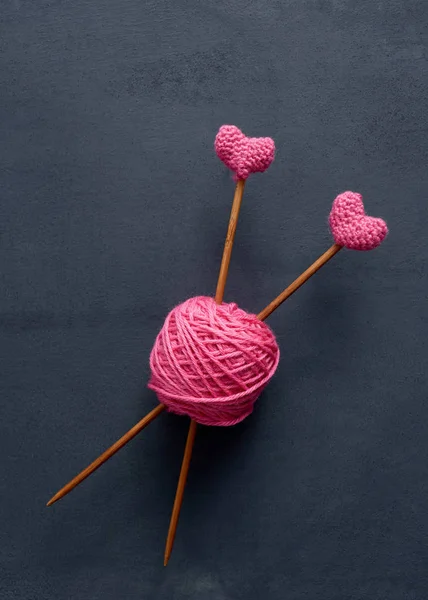 사랑 하는 뜨개질 개념 — 스톡 사진