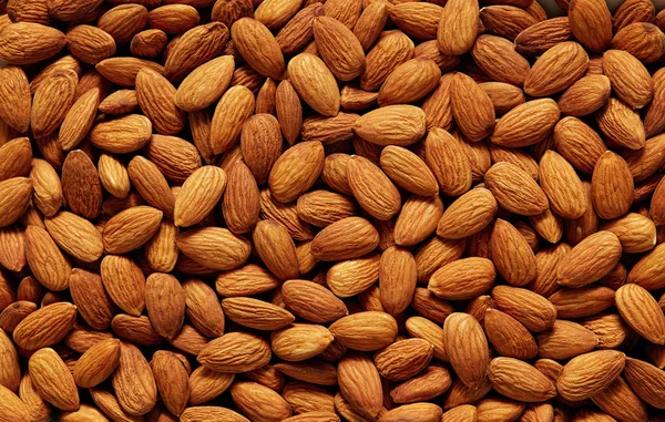 Close Photo Almonds Background Full Frame Shot Almonds Sale Market — Stock Photo, Image