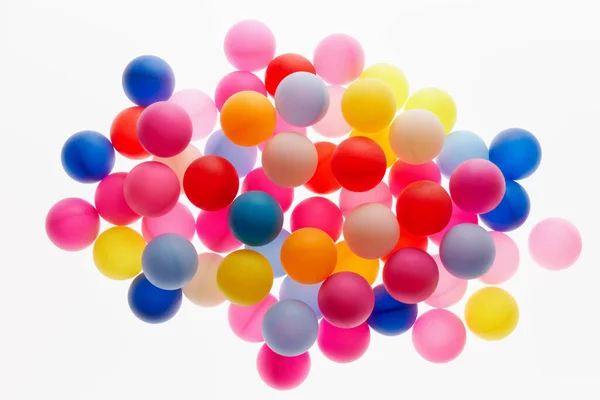 Багатокольорові Кульки Білому Тлі — стокове фото