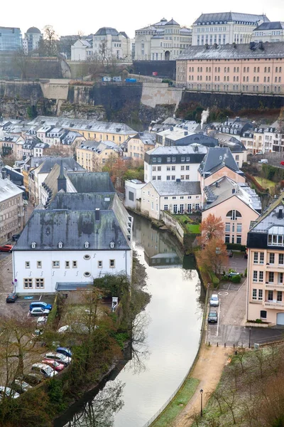 Sosthene 毛巾街看卢森堡的历史部分 — 图库照片