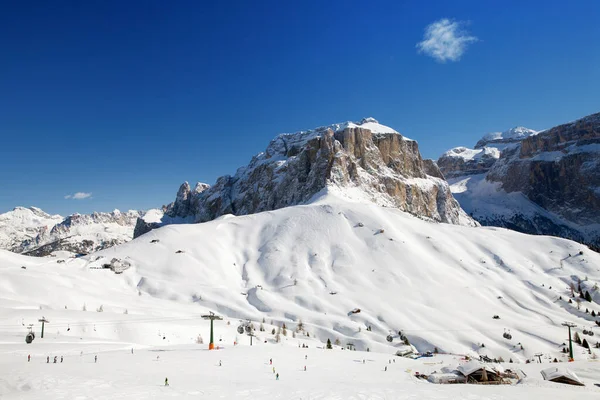 Lyžařské Středisko Campitello Fassa Dolomity Itálie — Stock fotografie