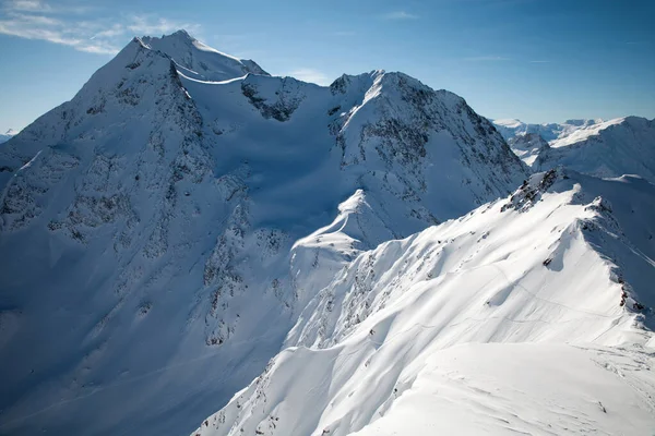 Horní Pohled Zimní Alpy Paradiski Francie — Stock fotografie