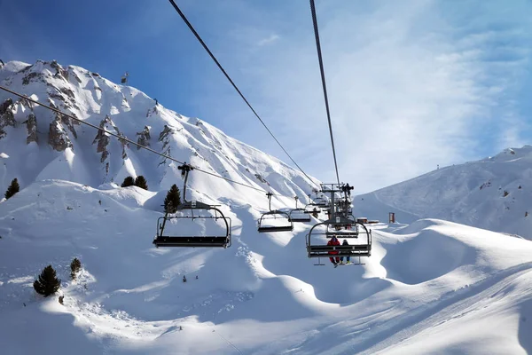Télésiège Dans Station Ski Alpin — Photo