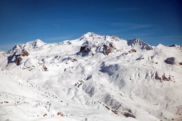 Comprensorio Sciistico Nelle Alpi Una Giornata Sole — Foto Stock