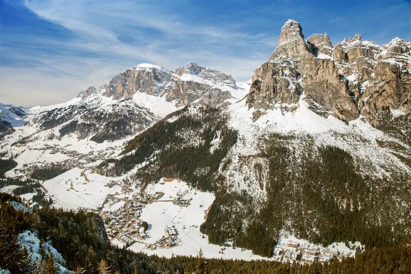Panoramatický Pohled Gruppo Del Sella Italských Dolomitách — Stock fotografie
