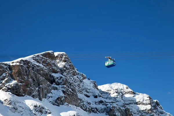 Arabba Italia Mar 2018 Ski Lifts Ski Region Arabba Dolomites — стокове фото