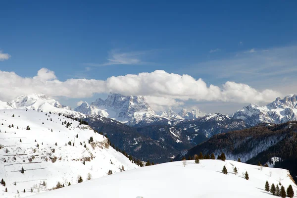 Pistas Montaña Zona Esquí Alta Badia Dolomitas — Foto de Stock