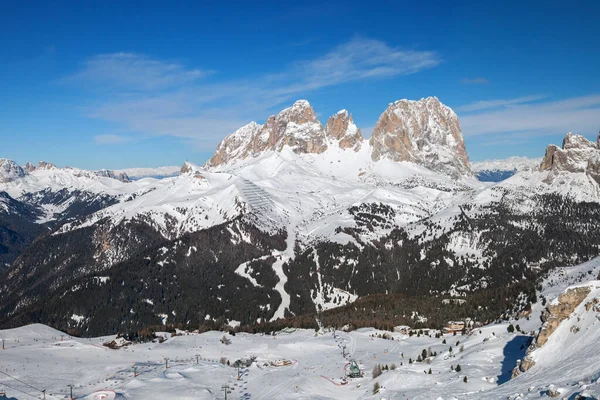 Stoki Narciarskie Canazei Dolomity — Zdjęcie stockowe