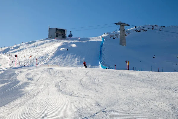 Pista Esquí Negro Las Montañas Dolomitas —  Fotos de Stock