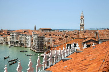 Venedik 'teki Büyük Kanal' ın üst görüntüsü
