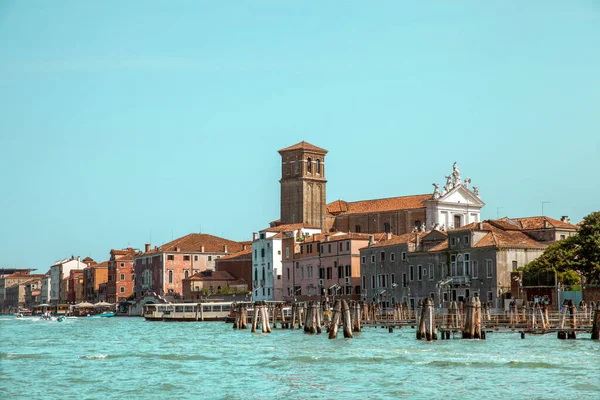 Vista Viejos Edificios Ladrillos Rojos Venecia Italia — Foto de Stock
