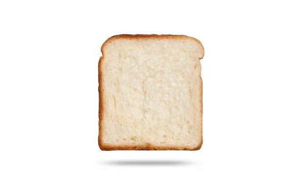 Kawałek świeżego tosta. izolowany na białym tle — Zdjęcie stockowe