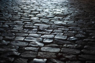  Arkaplan dokusu büyük eski taş yaprakların eski yolu perspektif