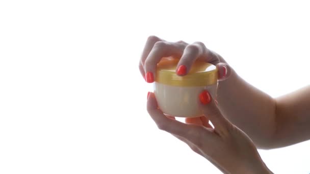 Ouvrez le pot de crème à la main — Video