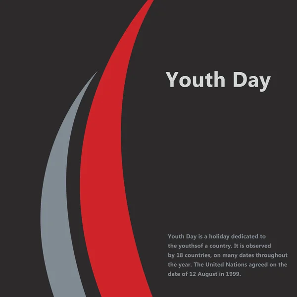 Día Juventud Día Festivo Dedicado Los Jóvenes País Observa Países — Vector de stock