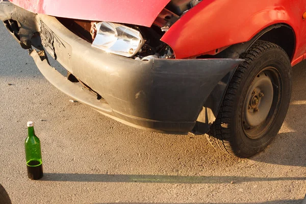 Minsk Bielorrusia Abril 2020 Accidente Conducción Estado Ebriedad Con Concepto —  Fotos de Stock