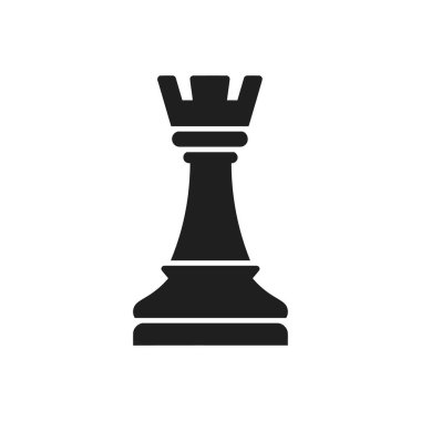 Kale satranç ikonu. Tekne satranç ikonu. Web tasarımı için modern Siyah satranç vektör simgesi çizimi