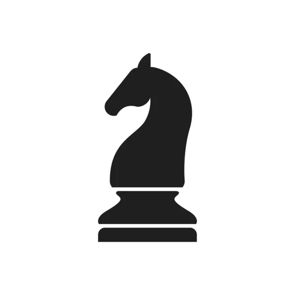 騎士チェスのアイコン 馬のチェスのアイコン 現代の黒のウェブデザインのための騎士チェスベクトルのアイコンのイラスト — ストックベクタ