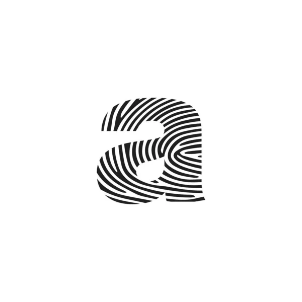 Carta Inicial Vector Icon Fingerprint Concepto Logotipo Básico Carta Vectores — Vector de stock