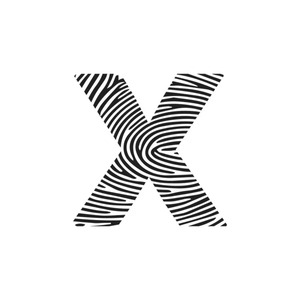 X向量字母基础标识 初始字母X向量Icon指纹识别概念 — 图库矢量图片