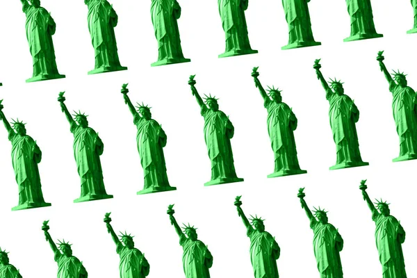 Szabadság szobor tónusú zöld minta — Stock Fotó