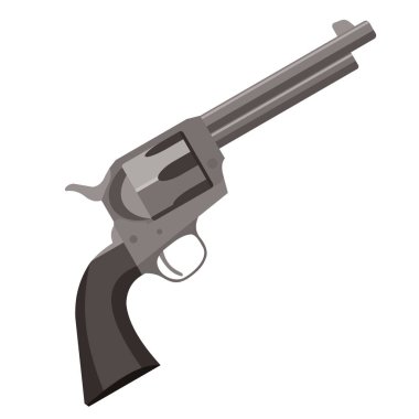 revolver gun icon. cartoon of weapon vector illustration on white background
