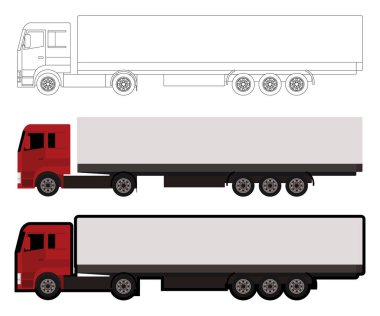 vector illustration of delivery trucks