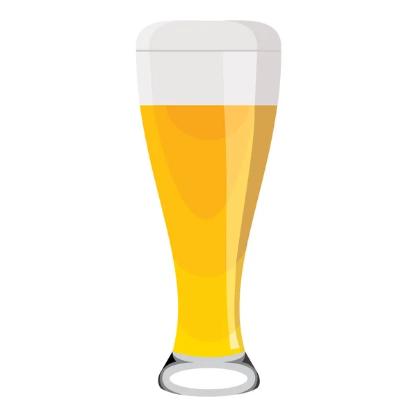 Bicchiere Birra Con Birra Leggera — Vettoriale Stock