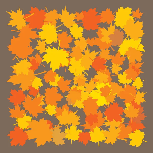Abstract Pattern Autumn Leaves Vector Background Eps — Stock Vector