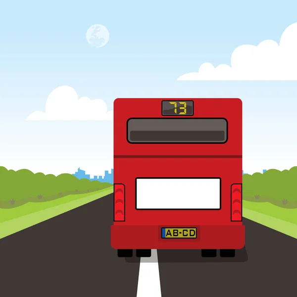 Vektor Illustration Buss — Stock vektor