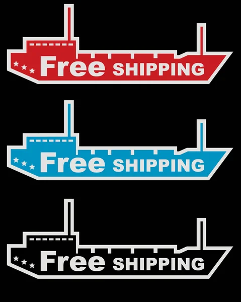 Vector Illustration Delivery Free Shipping — ストックベクタ